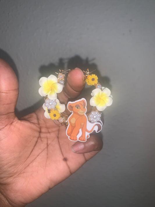 Nyla and flowers bamboo hoops