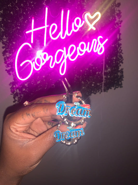 Personalized Nameplate Character Earrings - Custom Text