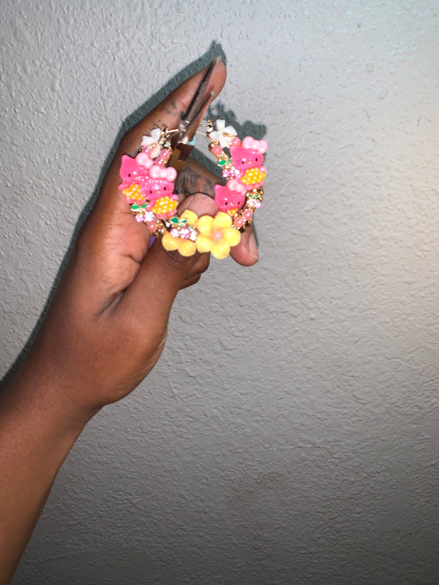 Kawaii Cute Colorful Flower Earrings
